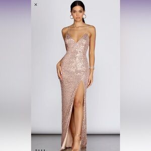 Windsor Cara Formal Sequin & Pearl Dress